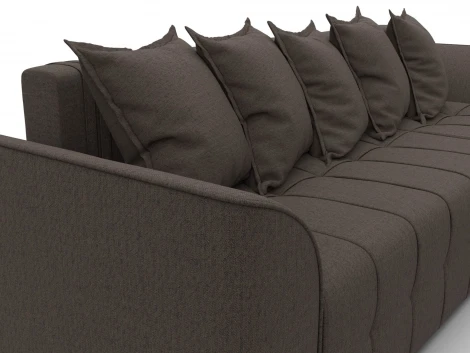 Диван угловой Лига-113 угол правый (ДСП,Рогожка/Коричневый) Лига Диванов 136703