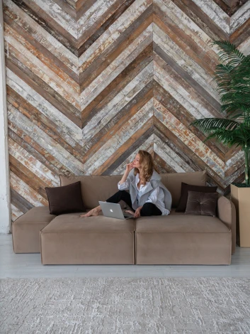 ПОРТЛЕНД  Диван прямой с банкеткой бежевый D1 furniture арт.AAA41669001