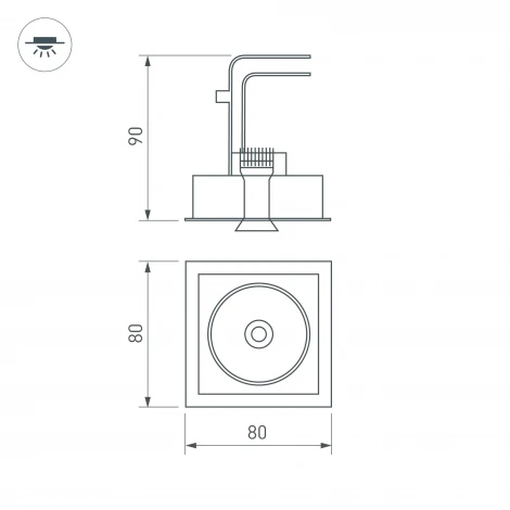 Встраиваемый точечный светильник Arlight SIMPLE 028148 (LED, 220V)