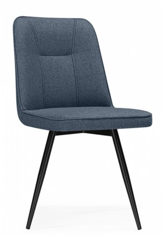 Обеденный стул Woodville Texas (Металл, Рогожка/Черный, Синий) арт.15888