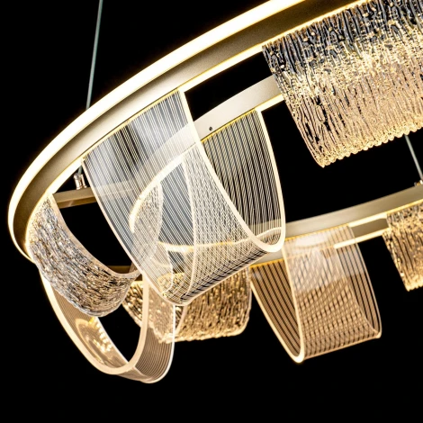 Подвесной светильник светодиодный с пультом с регулировкой цветовой температуры LED4U L7706-800 GD