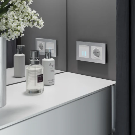 Умный сенсорный выключатель двухклавишный (белый) Werkel W4520601 (a048322)