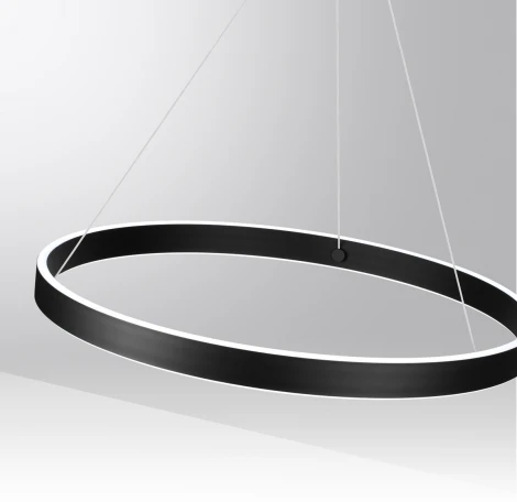 Подвесной светильник светодиодный диммируемый Novotech Sotto 359450 черный (регулировка яркости, 220V, управление смартфоном, умный дом - Алиса, Tuya Smart, на тросе, кольцо)