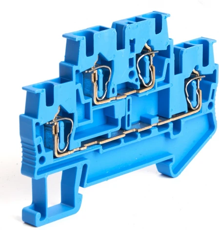 Зажим пружинный 4-х проводной проходной ЗНИ 2 уровня ЗНИ 2,5 мм2 Stekker 39973