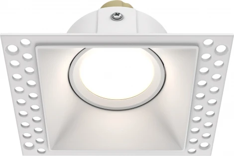 Встраиваемый светильник под гипсокартон Dot GU10 1x50Вт Maytoni Technical DL042-01-SQ-W (220V)