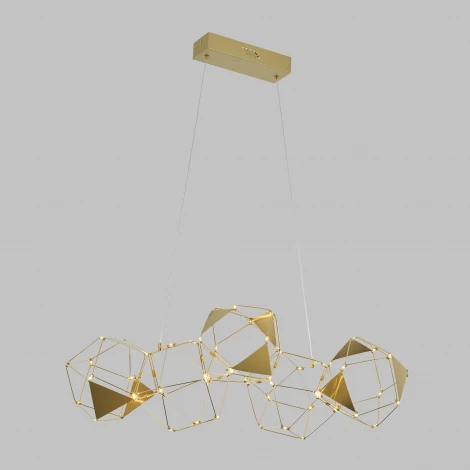 Подвесной светильник светодиодный Eurosvet Uma 90368/5 медь (220V, на тросе)