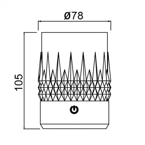 Стакан настольная лампа led сенсорная IP44 Mantra Lax 9082
