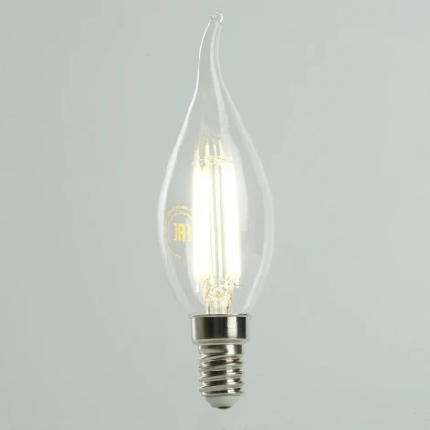 Лампа светодиодная филамент C35T свеча на ветру 6W 175-265V E14 4000К Feron LB-1216 51263