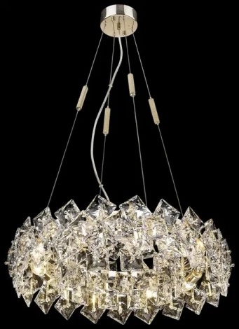 Подвесная люстра Wertmark Norma WE155.10.303 (220V, хрусталь, на тросе, круглые)