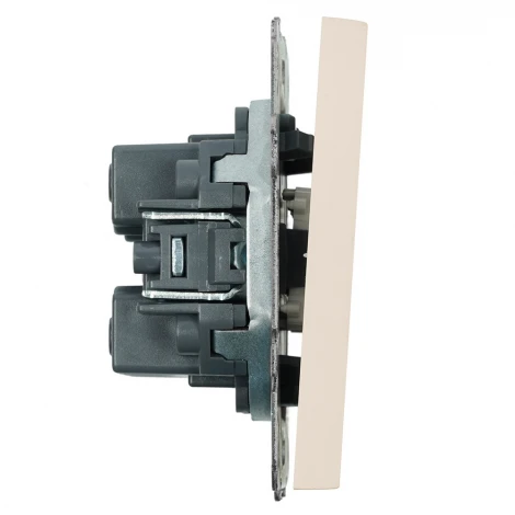 Переключатель двухклавишный (кашемир, soft touch) Stekker Эмили 49895