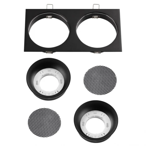 Светильник встраиваемый Novotech Gemini 371008 черный IP20 GX53 12W 220V