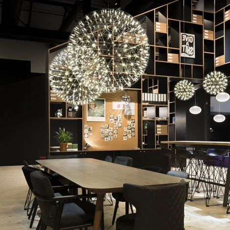 Подвесной светильник L'Arte Luce Raimond L46201.98 (LED, 220V, на тросе, шар, клетка)