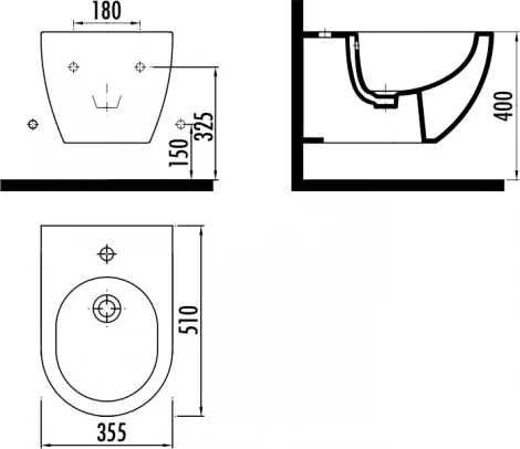 Биде подвесное Ravak Uni Chrome