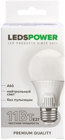 Лампочка светодиодная E14 6Вт 4000K LEDS POWER 006673