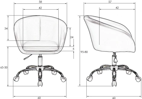 Офисное кресло для персонала DOBRIN BOBBY (серый)