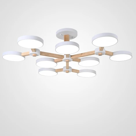 Потолочная люстра на штанге LED TURNA Белый ImperiumLoft Turna-X01 (178304-26, Умный дом, WiFi, голосовое управление)