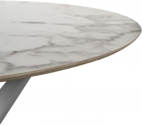 Стол обеденный обеденный JET CERAMIC круглый d-80 (Термопластичный полимер, Серый) CA Grigio Statuario 80x80