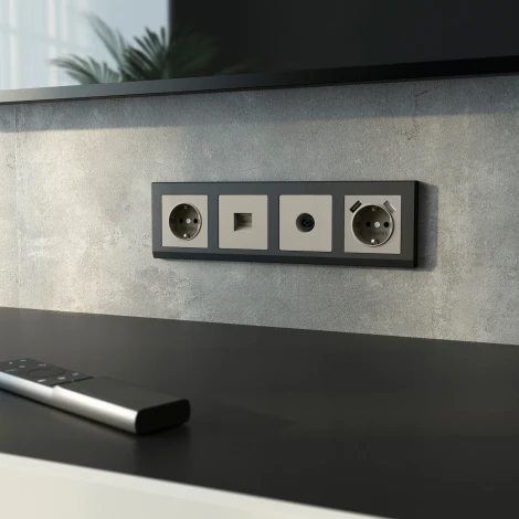 ТВ-розетка оконечная (дымчатый) Werkel W1283004