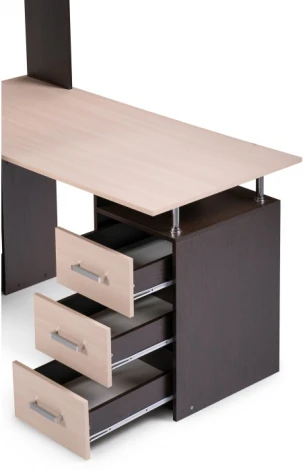 Компьютерный стол Woodville КС-15 венге / дуб молочный левый 295293