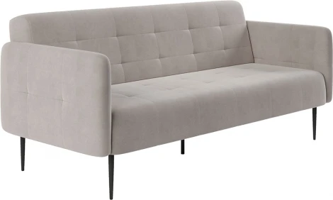 Monaco диван-кровать прямой с подлокотниками, трехместный, велюр серый Velutto 52 Top Concept арт.22308