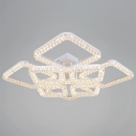 Потолочная люстра светодиодная на штанге с регулировкой цветовой температуры, яркости и ночным режимом Reluce 09848-0.3-4+4A WH