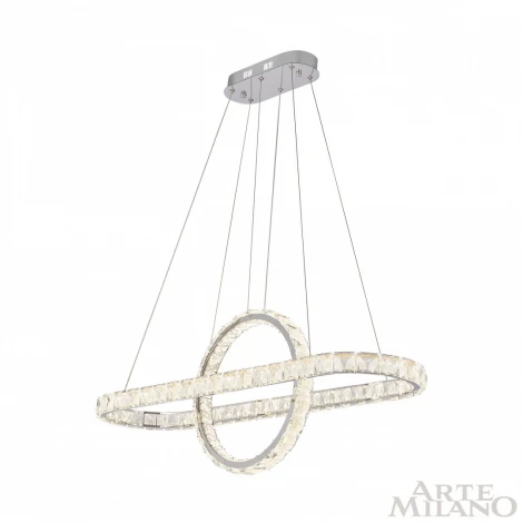 Подвесной светильник Arte Milano Venezia 311311/L1000 NI (регулировка яркости, LED, 220V, хрусталь, пульт управления, на тросе, кольцо)