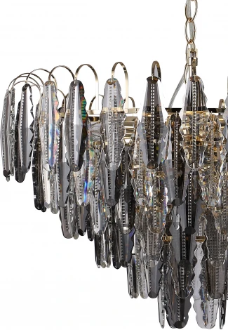 Подвесная большая люстра Stilfort Florin 1021/03/18P (220V, хрусталь, на цепи, круглые)