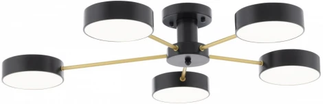 Потолочная люстра светодиодная на штанге Arte Milano Ferrara 252006/5 Bk/Bk (220V, круглые)