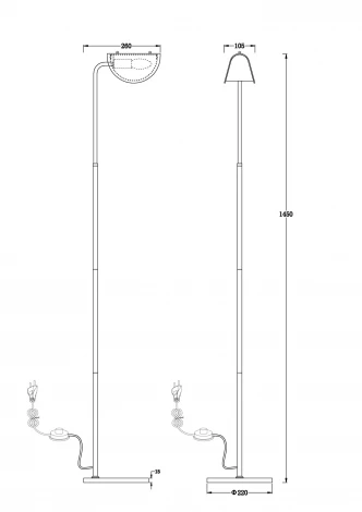 Торшер Freya Mallow FR5228FL-01C