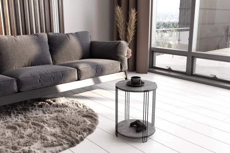 Столик кофейный Sheffilton SHT-CT33 черный муар/мокрый асфальт от фабрики Sheffilton