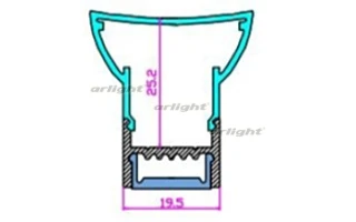 Экран ARH-WIDE-(B)-H20-2000 TPZ Frost-PM (Пластик) 018821 Arlight