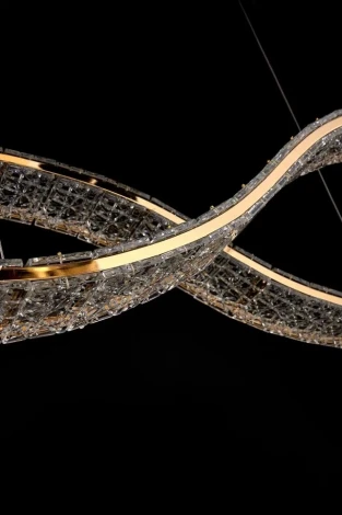 Подвесной хрустальный светодиодный светильник Fluorite Ravissement FL1057-22P (220V, на тросе)