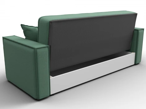 Диван-книжка Лига-068 (ДВП,Дерево/Пластик/Рогожка/Зеленый) Лига Диванов 129834