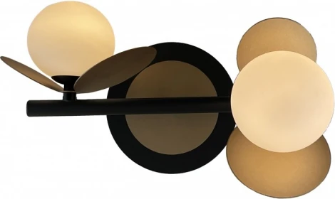 Настенный светильник iLedex Savage W4641-2 MBK+SGD (220V, пульт управления, шарики)