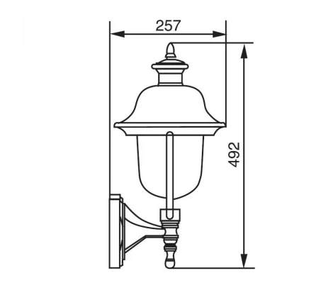 Настенный фонарь уличный Oasis Light 84301c Bl (220V, IP44)