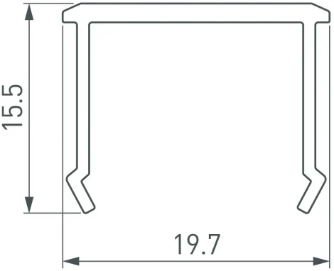 Экран СEIL-S18-SHADOW-SIDE-3000 OPAL (Arlight, Пластик) 050491
