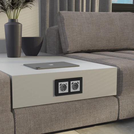 Рамка на 2 поста (черный, стекло soft-touch) Werkel W0023108 (a064573)