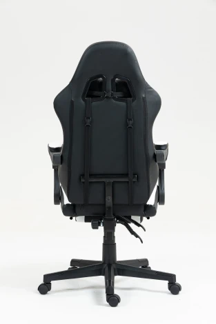 Кресло спортивное TopChairs Prophet с оттоманкой черно-белый арт.УТ000039480