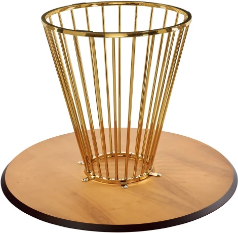 Стол Bradex Home Liverpool диам.110см, шпон орех лучевой набор, с золотистыми ножками (RF 0518)