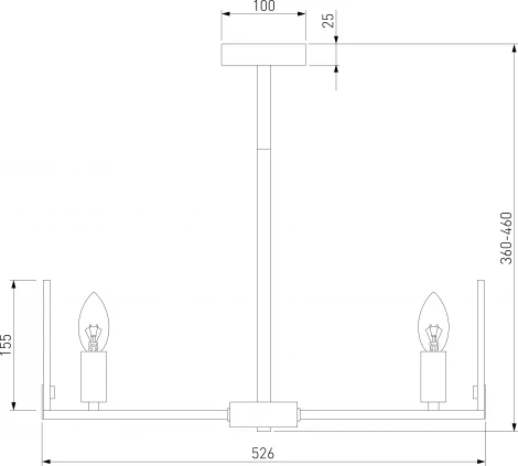 Потолочная люстра Wi-Fi на штанге Eurosvet Marble 60158/5 латунь (220V, управление смартфоном, голосовое управление, умный дом - Minimir Home, Алиса, Маруся, Салют)