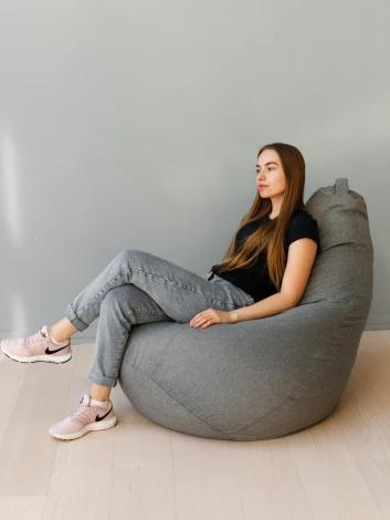 Кресло мешок Dreambag Груша Серая Рогожка (2XL, Классический) 5021831