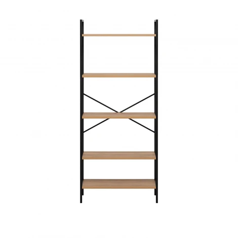Стеллаж Leset Стилвуд 25 широкий, 5 полок 4687207095464 Металл, Черный