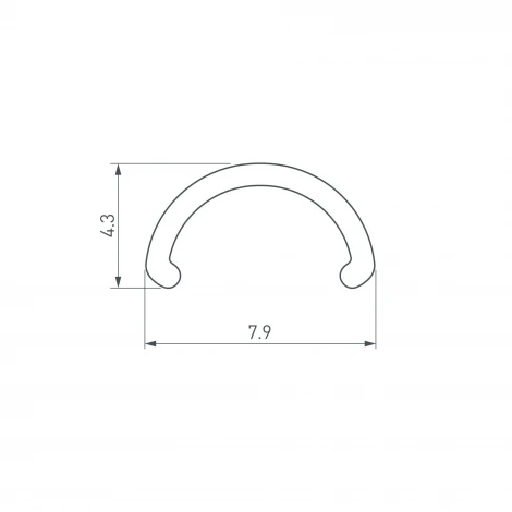 Экран ARH-ROUND-D8-2000 Round Opal (Arlight, Пластик) 036326