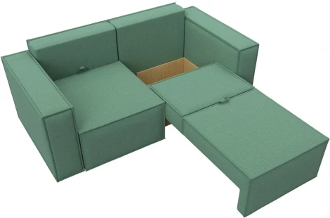 Диван прямой Куба мини (Зеленый/Рогожка) Лига Диванов арт.121893