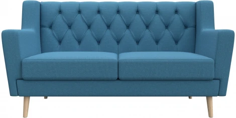 Диван кухонный прямой Брайтон 2 Люкс (Голубой/Рогожка) Лига Диванов арт.123184