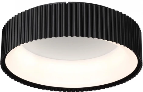 Потолочный светильник круглый Sonex Sharmel 7712/56L металл/акрил/белый/черный LED 56Вт 3000-6500К D460 IP20 пульт ДУ (220V, круглые)