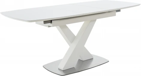 Стол Орлеан MODERNE стекло OPTIWHITE 1400(1800)*850 Белый, Аврора