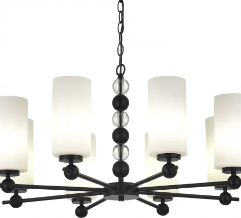 Подвесная люстра ST Luce SL2003 SL2003.403.08 черный/белый E27 8*40W (220V, на цепи)