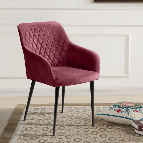 Стул с подлокотниками Robert, бархат винно-красный 16 Top Concept ROBERT 80986