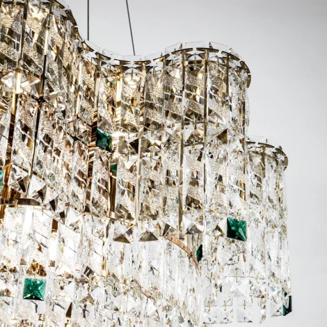 Подвесная люстра хрустальная Modelux MODELUX ML.2315.12 GD